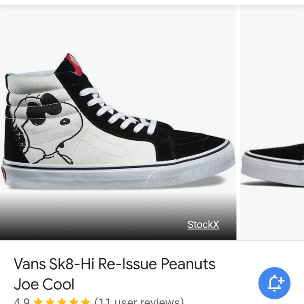 VANSXPeanuts Joe Cool hitops Mens10